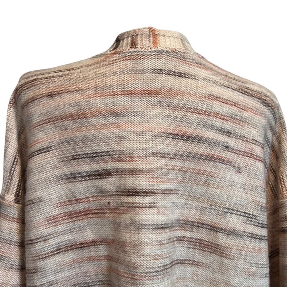 PureJill Cream Stipe Cardigan Womens Sz Small Cotton Blend Sweater One Button - Picture 7 of 16